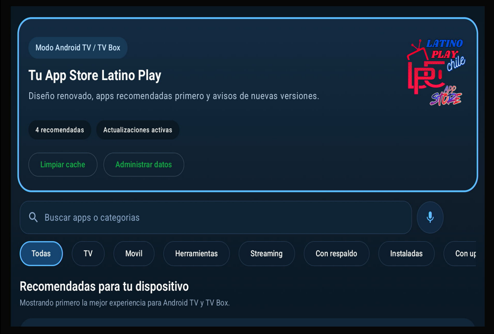 Captura Latino Play Store